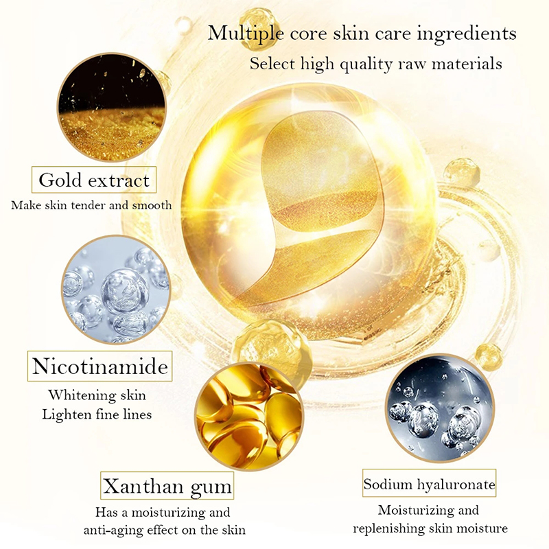 5/10/20/30 Pairs Crystal Gold  - Sheet Mask Collagen recension och pris