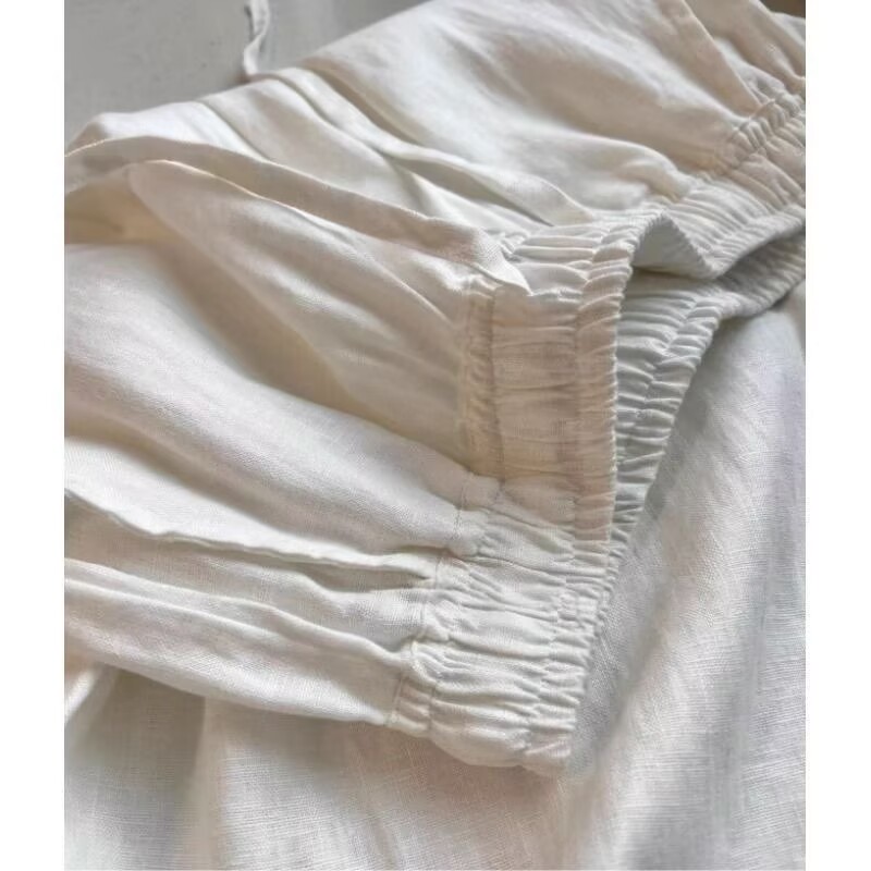 Korean White Cotton Linen Wide - Korean Lifestyle recension och pris