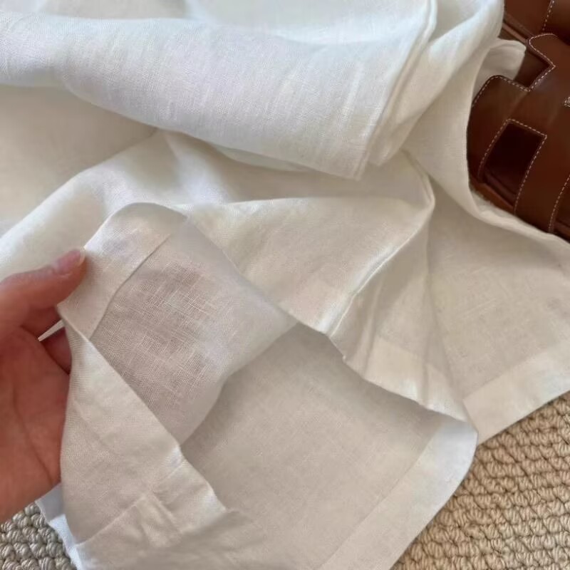 Korean White Cotton Linen Wide - Korean Lifestyle recension och pris