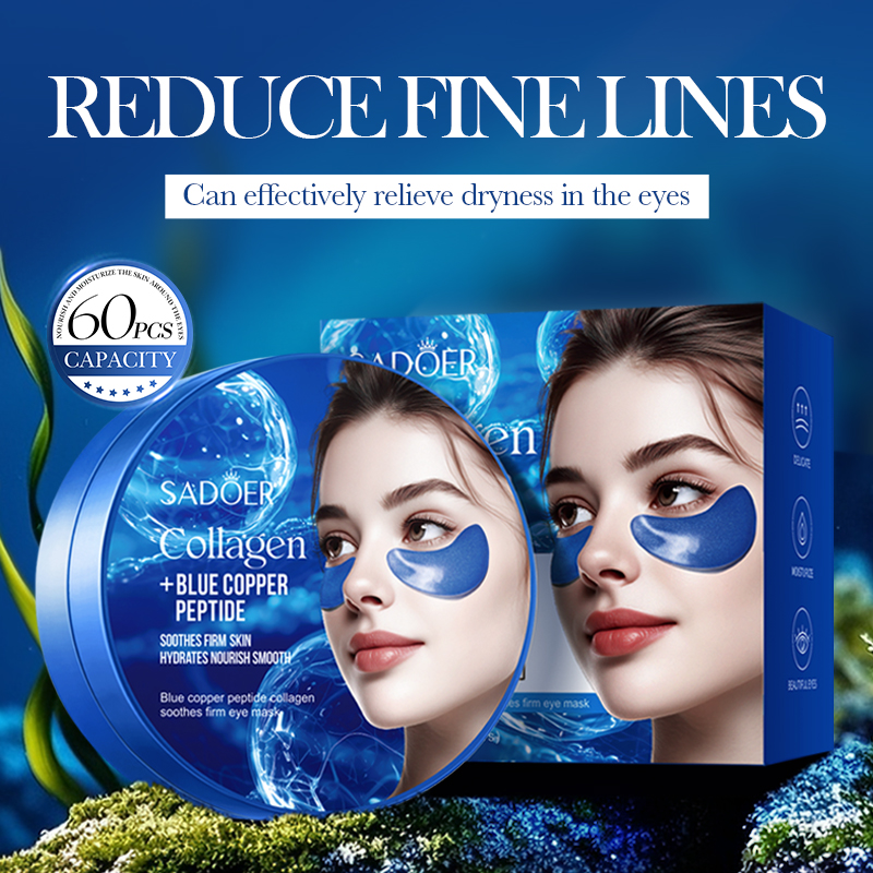 60pcs SADOER Caffeine Crystal  - Sheet Mask Collagen recension och pris