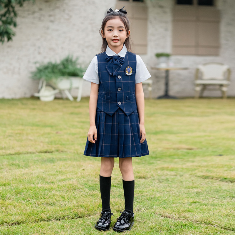 Kids British Plaid Vest Shirt  - Korean Lifestyle recension och pris