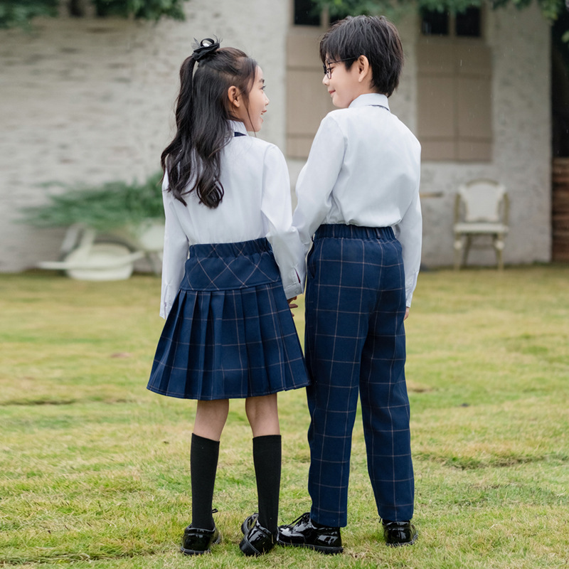 Kids British Plaid Vest Shirt  - Korean Lifestyle recension och pris