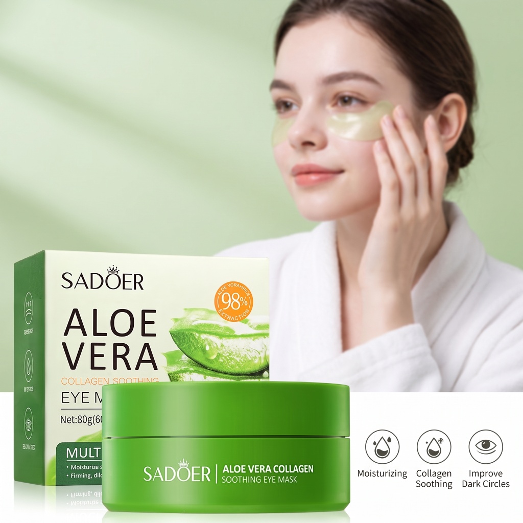 60pcs Aloe Vera Collagen Eye M - Sheet Mask Collagen recension och pris